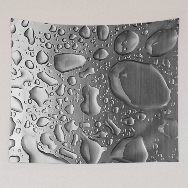 Item preview, Realistic Water Drops on Brushed Metal Macro Texture designed and sold by LYAN-STORE.