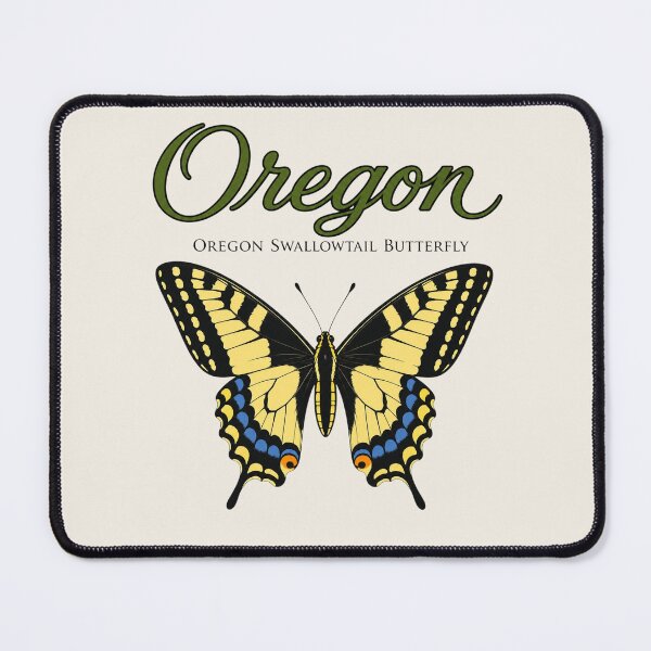 Item preview, Oregon Swallowtail Butterfly Retro State Poster designed and sold by The-Drip-Studio.