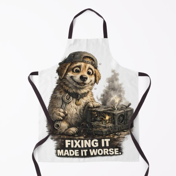 Item preview, Fixing It Made It Worse Funny Dog T-Shirt designed and sold by RebelVibeX.
