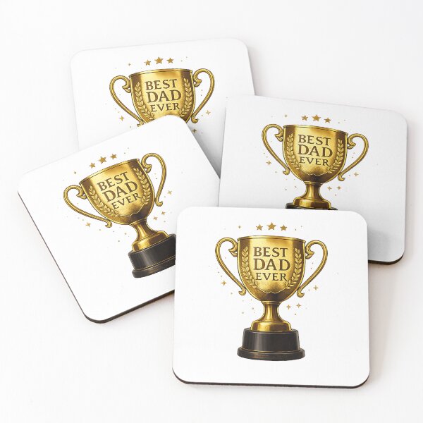 Item preview, Best Dad Ever Gold Trophy Design designed and sold by IntelliMindDesigns.