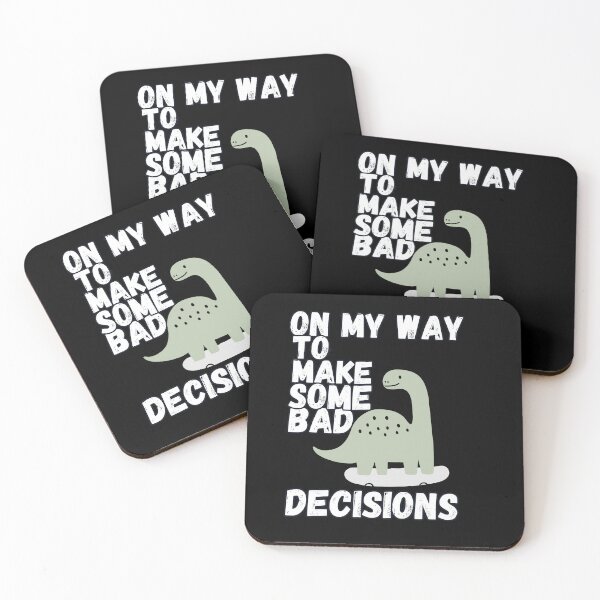 Item preview, On My Way To Make Some Bad Decisions Funny Dino designed and sold by SoftAuraStudi0.