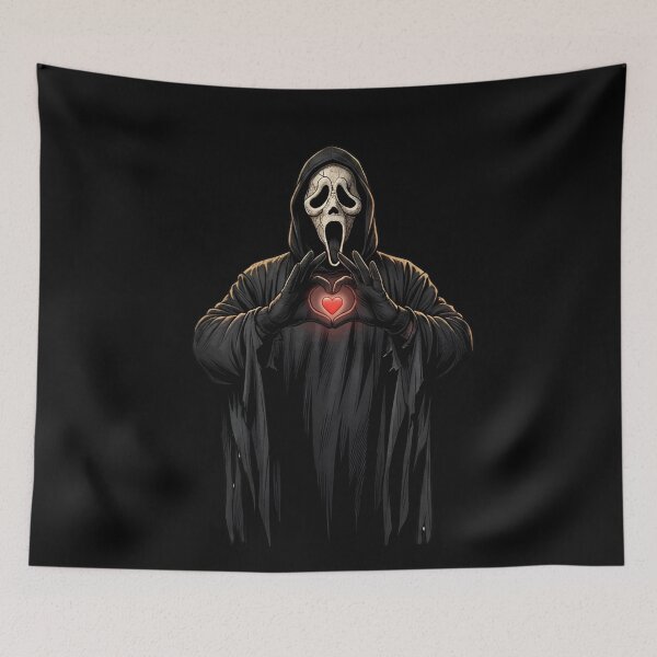 Item preview, Ghostface heart emoji designed and sold by StrawberryStudio.