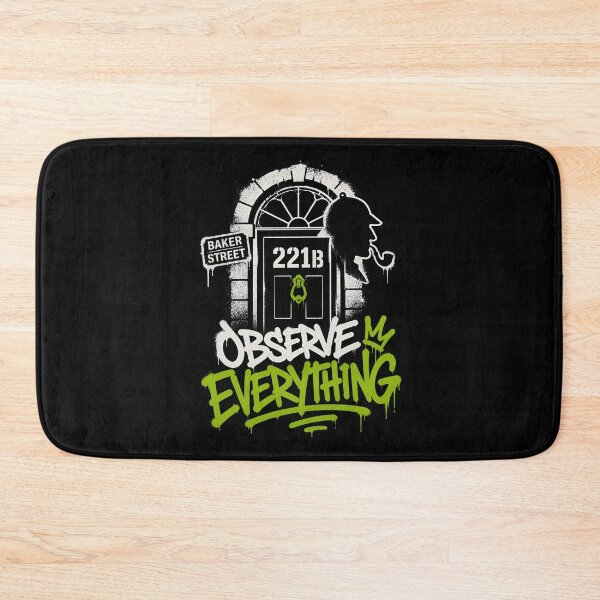 Item preview, Sherlock Holmes Observe Everything Graffiti Baker Street Art designed and sold by Fenay Designs.
