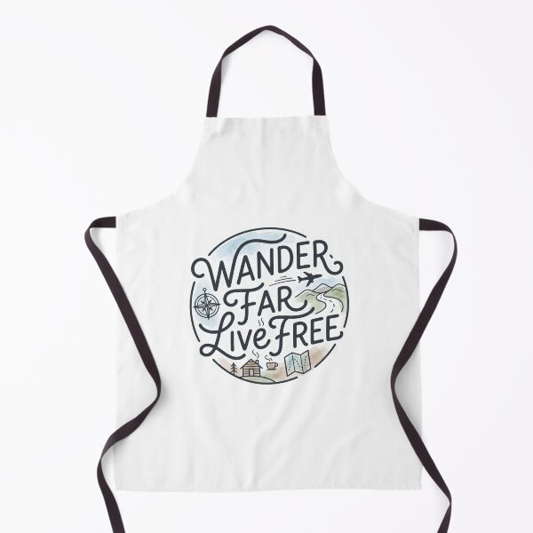 Item preview, Wander Far Live Free Watercolor Adventure Illustration designed and sold by AbanoubStore.