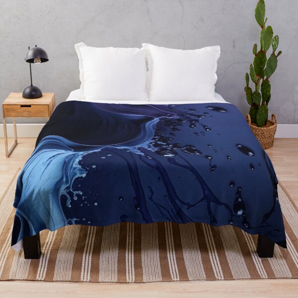 Item preview, Deep Cosmic Blue Purple Fluid Art Liquid Waves designed and sold by LYAN-STORE.