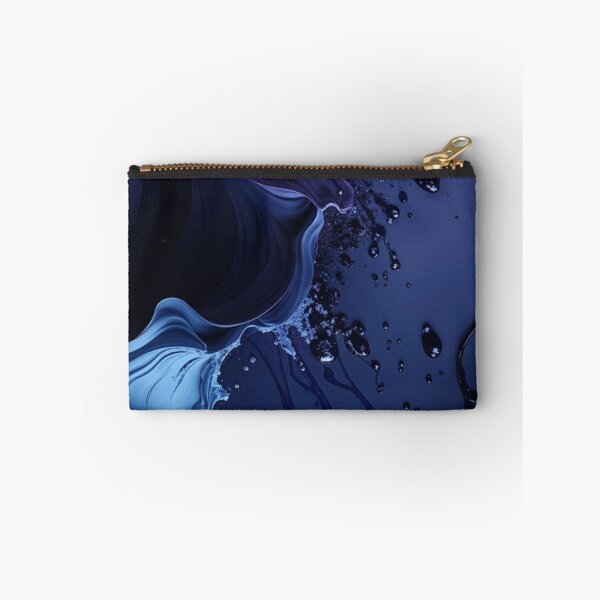 Item preview, Deep Cosmic Blue Purple Fluid Art Liquid Waves designed and sold by LYAN-STORE.