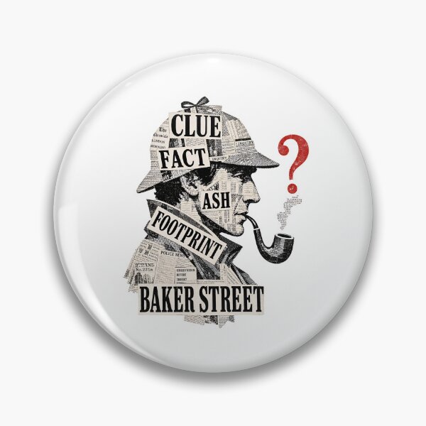 Item preview, Sherlock Holmes Clue Fact Newspaper Collage Detective Art designed and sold by Fenay Designs.