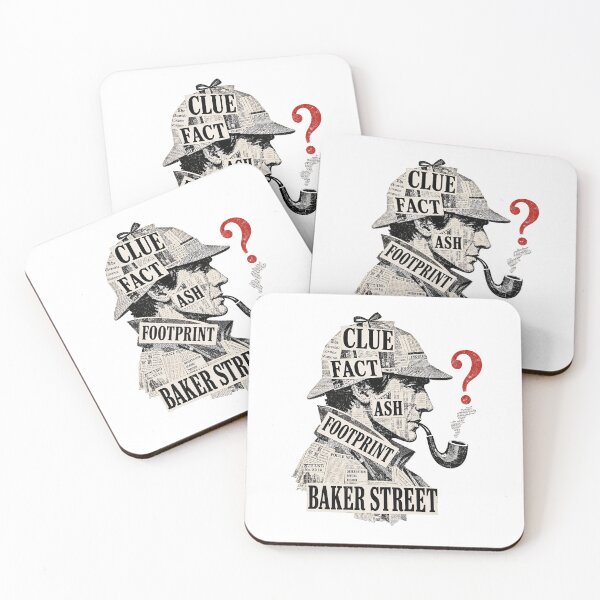 Item preview, Sherlock Holmes Clue Fact Newspaper Collage Detective Art designed and sold by Fenay Designs.