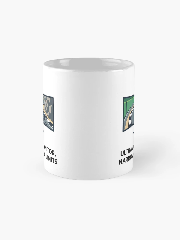 Thumbnail 4 of 6, Coffee Mug, Ultrawide Problems - Sim Racing Humor designed and sold by GarageGraphics.
