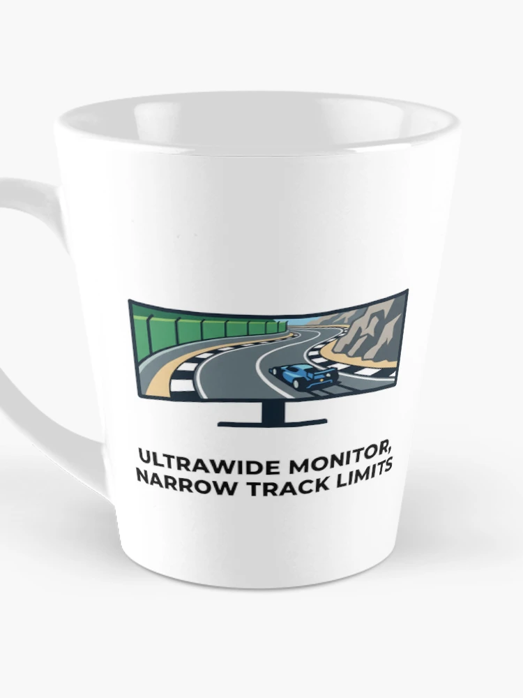Thumbnail 3 of 4, Coffee Mug, Ultrawide Problems - Sim Racing Humor designed and sold by GarageGraphics.