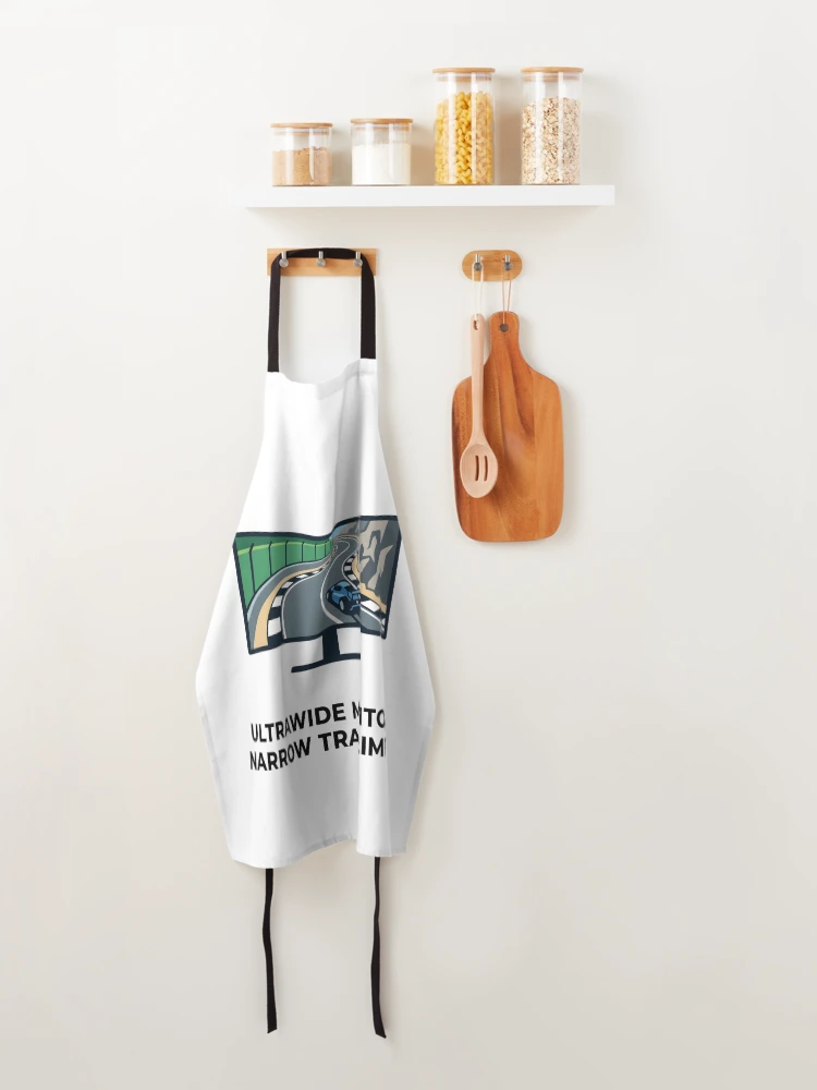 Thumbnail 4 of 6, Apron, Ultrawide Problems - Sim Racing Humor designed and sold by GarageGraphics.