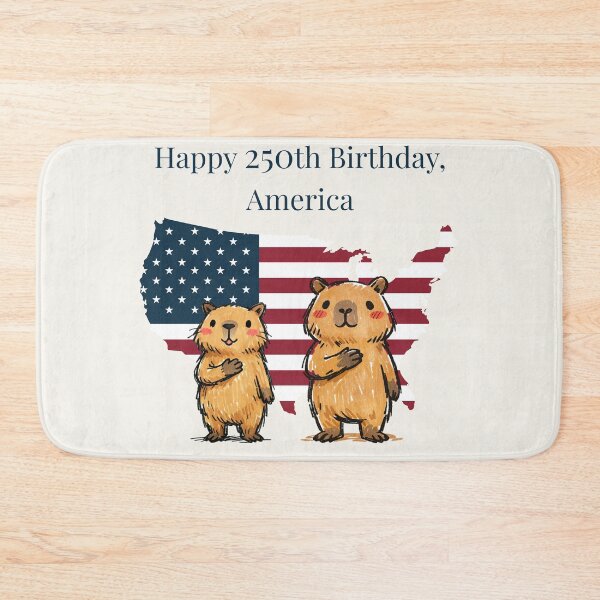 Item preview, Happy 250th Birthday America - Cute Capybara 1776 USA Semi-Centennial designed and sold by FIREDesignsPOD.