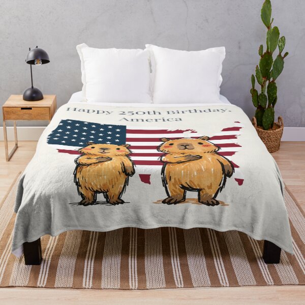 Item preview, Happy 250th Birthday America - Cute Capybara 1776 USA Semi-Centennial designed and sold by FIREDesignsPOD.