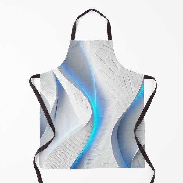 Item preview, Futuristic Neon Blue Light White 3D Waves Abstract designed and sold by LYAN-STORE.