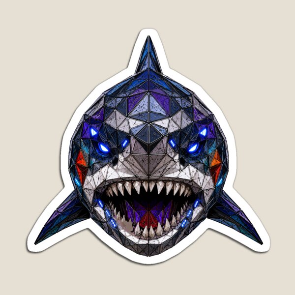 Item preview, Geometric Shark Mask / Prism Animal Mask Collection designed and sold by ValentynaTyshenkoArt.