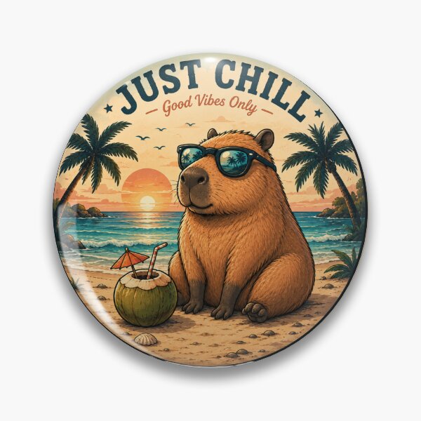 Item preview, Just Chill Tropical Capybara designed and sold by AstraDrip Studio.