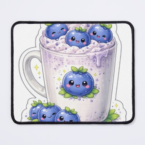 Item preview, Blueberry Milkshake Sticker | Cute Blueberry Drink | Kawaii Beverage Design designed and sold by Nilucreations.