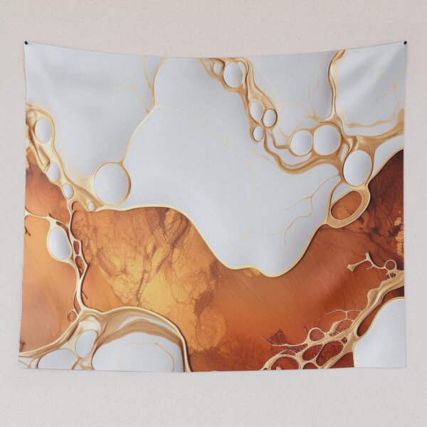 Item preview, Luxury Liquid Gold Marble Abstract Fluid Waves designed and sold by LYAN-STORE.