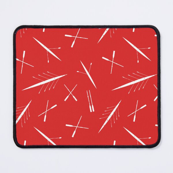 Item preview, Rowing Boats and Oars Red White Pattern designed and sold by CreativeBridge.