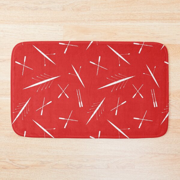 Item preview, Rowing Boats and Oars Red White Pattern designed and sold by CreativeBridge.