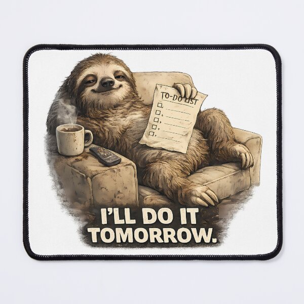 Item preview, I'll Do It Tomorrow Funny Sloth T-Shirt designed and sold by RebelVibeX.
