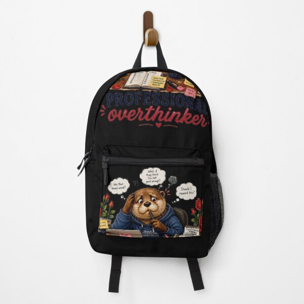 Item preview, Professional Overthinker – Cute Otter Anxiety Humor Illustration designed and sold by Naturalite19.