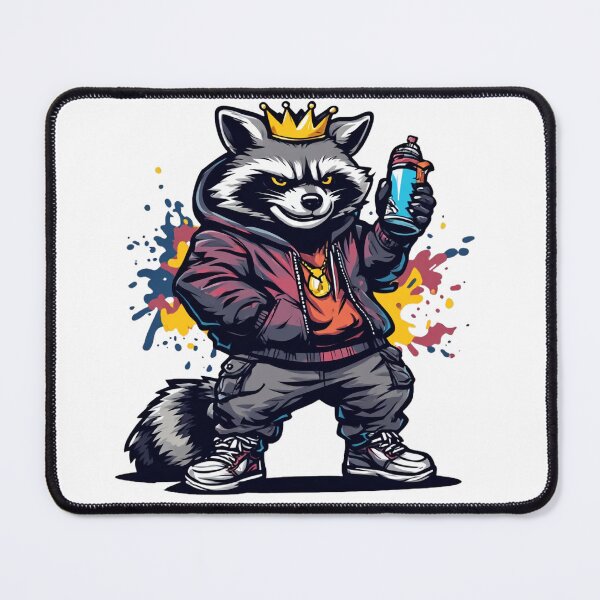 Item preview, King Raccoon Graffiti Mascot | Streetwear Sticker Design designed and sold by Aesthicer.