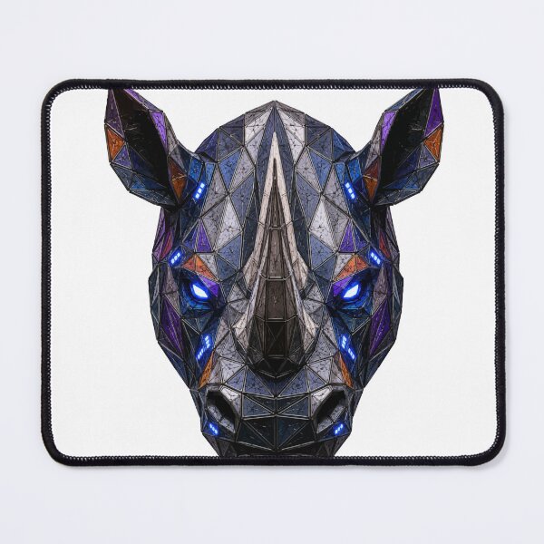 Item preview, Geometric Rhino Mask / Prism Animal Mask Collection designed and sold by ValentynaTyshenkoArt.