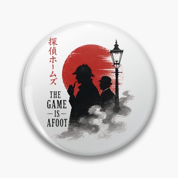 Item preview, Sherlock Holmes Watson The Game Is Afoot Red Moon Silhouette designed and sold by Fenay Designs.