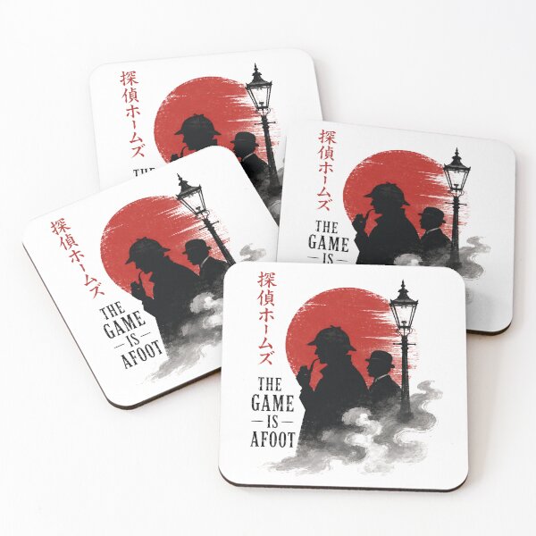 Item preview, Sherlock Holmes Watson The Game Is Afoot Red Moon Silhouette designed and sold by Fenay Designs.