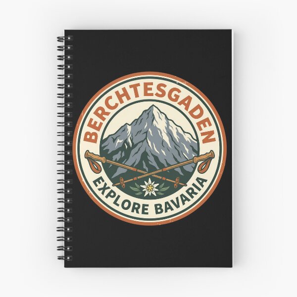 Item preview, Berchtesgaden Bavaria - Vintage Hiking Badge Mountain Art designed and sold by Digital Dreams Arts.