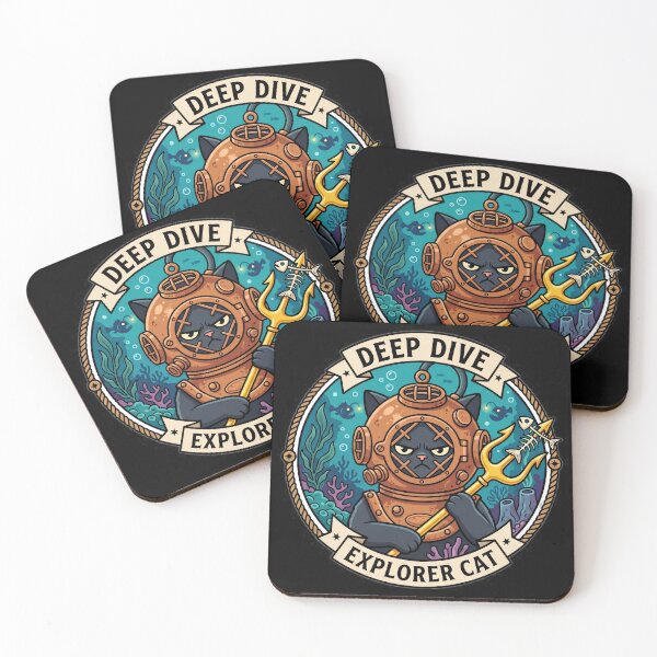 Item preview, Funny Cat Diver World Ocean Day Explorer Cat designed and sold by Oommen Studio .