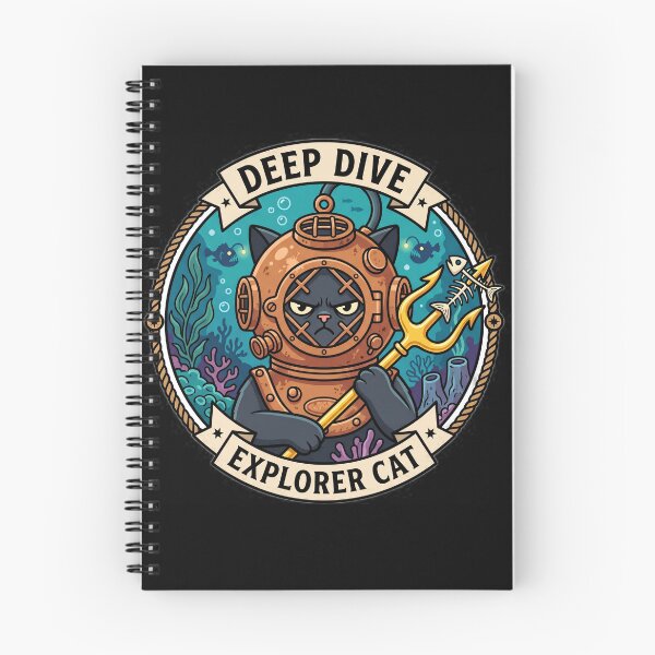 Item preview, Funny Cat Diver World Ocean Day Explorer Cat designed and sold by Oommen Studio .