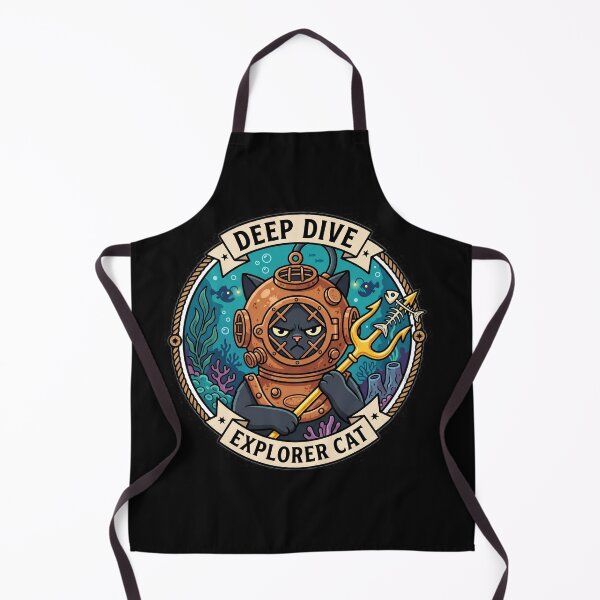 Item preview, Funny Cat Diver World Ocean Day Explorer Cat designed and sold by Oommen Studio .