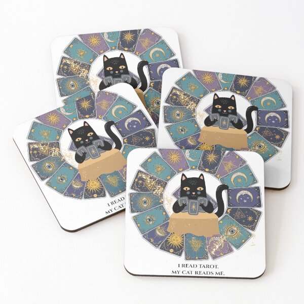 Item preview, Funny Black Cat Tarot Reader Design designed and sold by AetherNest by Alicia Jia Dong.