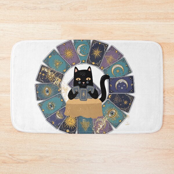 Item preview, Funny Black Cat Tarot Reader Design designed and sold by AetherNest.