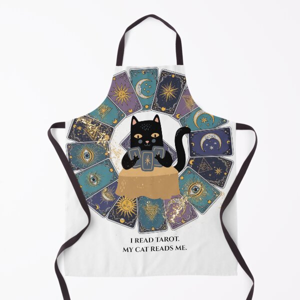Item preview, Funny Black Cat Tarot Reader Design designed and sold by AetherNest.