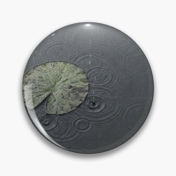 Item preview, Water Lily Pad in Rain | Japanese Wabi-Sabi Art | Zen Nature Minimalist Print designed and sold by KUZU-NOHA.