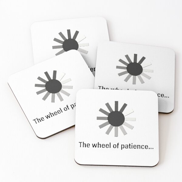 Item preview, The Wheel of Patience – Funny Buffering Meme Art designed and sold by Vibescapes.