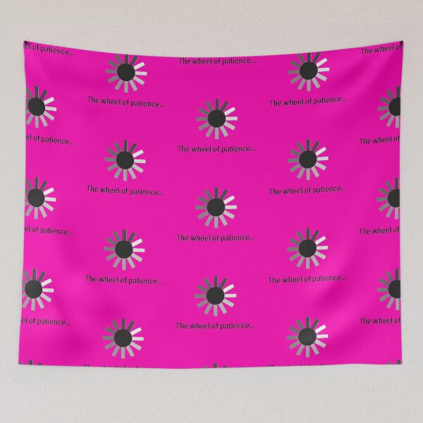 Item preview, The Wheel of Patience – Funny Buffering Meme Art designed and sold by Vibescapes.