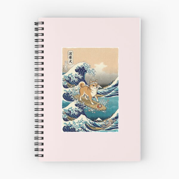 Item preview, the great wave dog surfing designed and sold by WAISLYV.