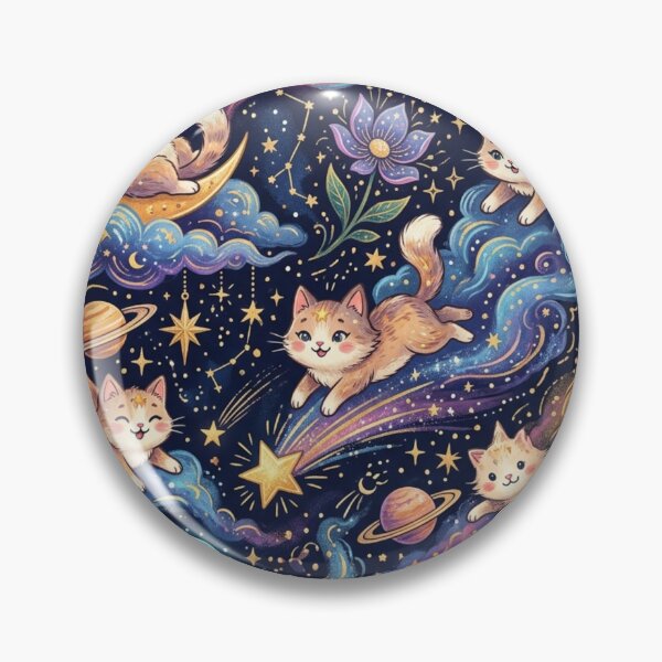 Item preview, Cosmic Cats and Starry Dreams Pattern designed and sold by Iampoji.
