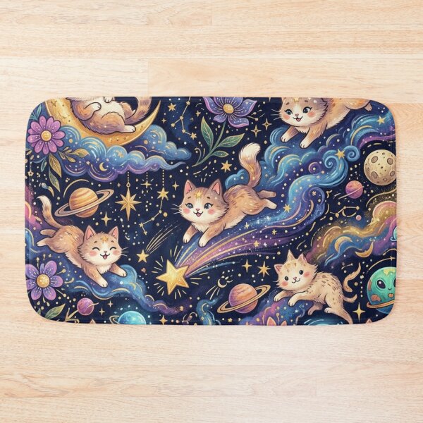 Item preview, Cosmic Cats and Starry Dreams Pattern designed and sold by Iampoji.