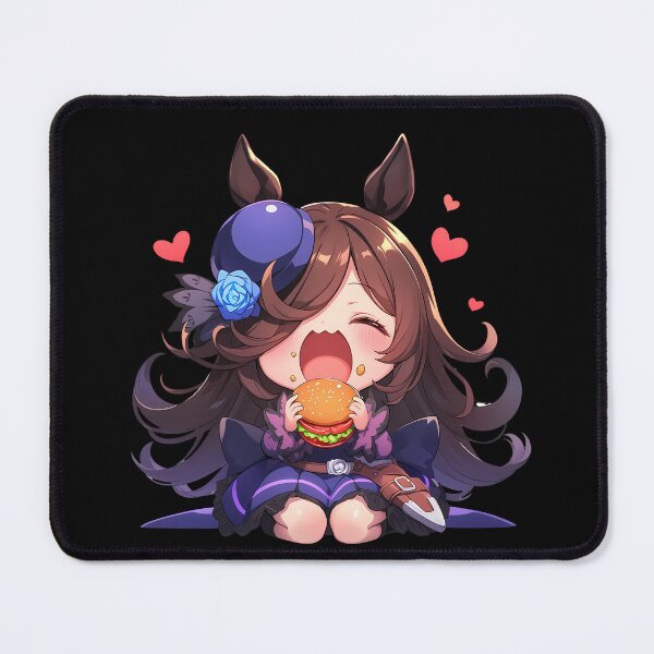 Item preview, Rice Shower Uma Musume Pretty Derby Chibi Kawaii Burger Loving Anime Girl designed and sold by earlobejerk.