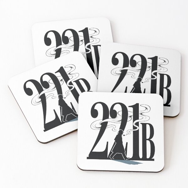 Item preview, Sherlock Holmes 221B Silhouette Pipe Smoke Minimalist Art designed and sold by Fenay Designs.