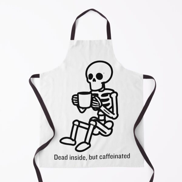 Item preview, Skeleton Drinking Ciffe - Dead Inside But Caffeinated  designed and sold by CREATIVO STUDIO.
