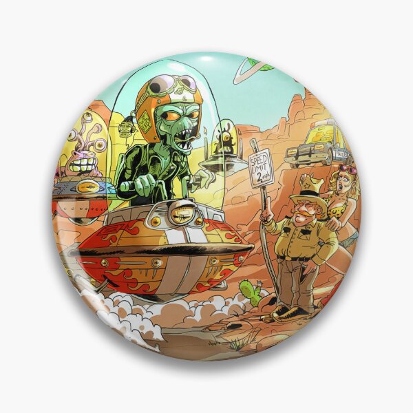 Item preview, The invasion of the bikers from Mars - Sci-fi biker humor art designed and sold by L'atelier de Grôchat.