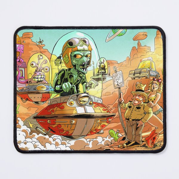 Item preview, The invasion of the bikers from Mars - Sci-fi biker humor art designed and sold by L'atelier de Grôchat.