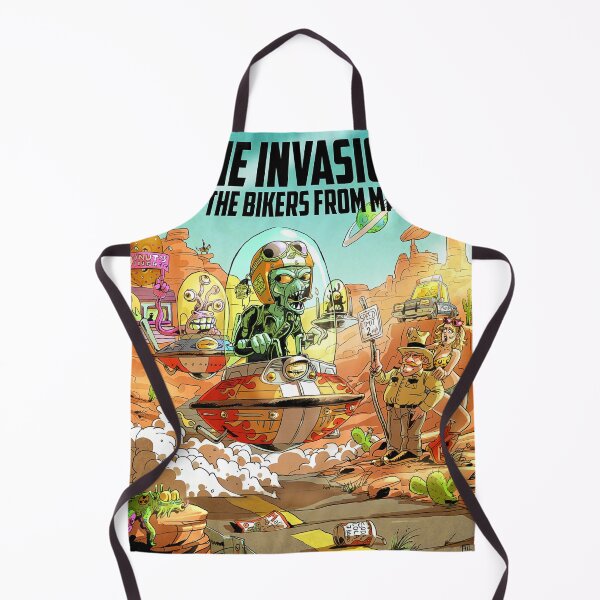 Item preview, The invasion of the bikers from Mars - Sci-fi biker humor art designed and sold by L'atelier de Grôchat.