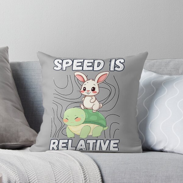 Item preview, Speed Is Relative Funny Bunny And Turtle designed and sold by SoftAuraStudi0.